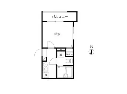 メルディア西新小岩5丁目(ワンルーム/3階)の間取り写真