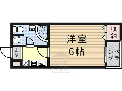 ダイユウレストハウス茨木(1K/3階)の間取り写真