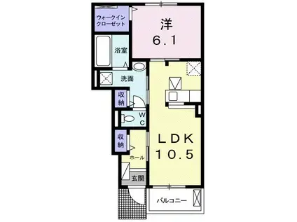 レ・プリューム(1LDK/1階)の間取り写真