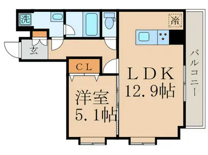ADVANCE(1LDK/3階)の間取り写真