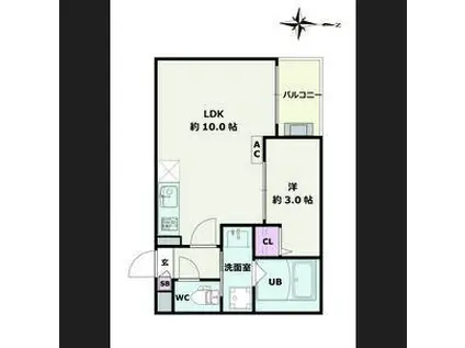 JACK ATSUTAKOSHINI(1LDK/2階)の間取り写真