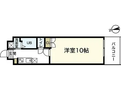 ウイング昭和町(1K/8階)の間取り写真