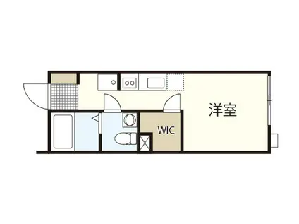 パインツリ―立戸(ワンルーム/1階)の間取り写真