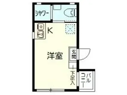 FFK恵比寿(ワンルーム/2階)の間取り写真