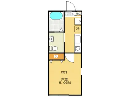 シティハイツ宮前(1K/2階)の間取り写真