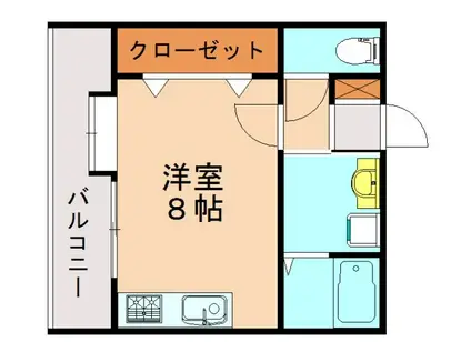 エスコート福工大前B(ワンルーム/1階)の間取り写真