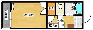 メゾン本町(1K/2階)の間取り写真