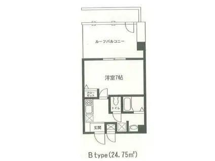 1417御殿山(1K/3階)の間取り写真