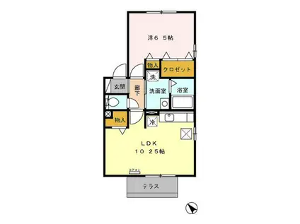 ウィルモア吉栄(1LDK/1階)の間取り写真