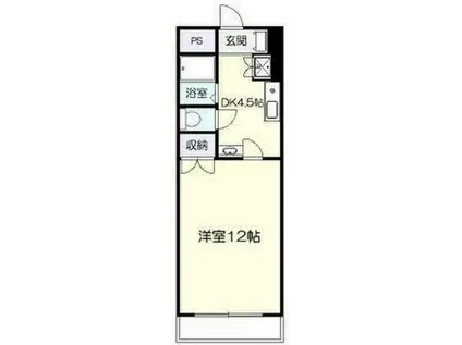 オクタワーズ宮崎南(1K/4階)の間取り写真