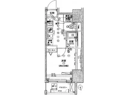 VIDA文京本郷(ワンルーム/2階)の間取り写真