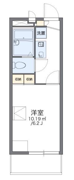 レオパレスTRY(1K/1階)の間取り写真