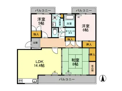 TBNレジデンス(3LDK/3階)の間取り写真