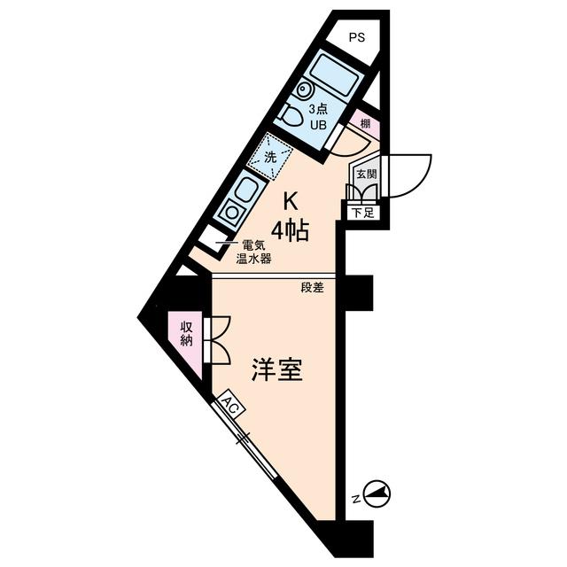 ジュネス北綾瀬(1K/5階)の間取り写真