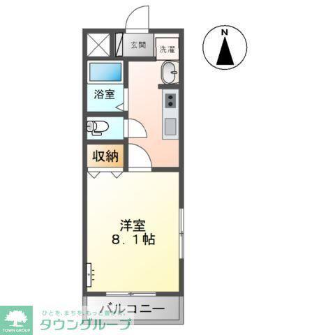 シティルミナス(1K/1階)の間取り写真