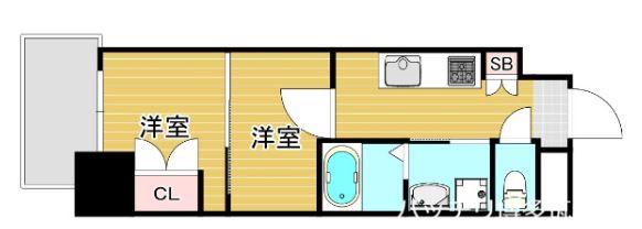 CLUB ORIENT NO.103(2K/2階)の間取り写真