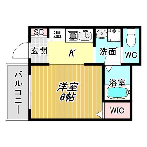 トラストアビコ(1K/1階)の間取り写真