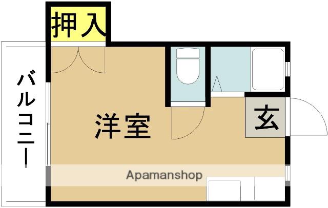 ルミエール橘(ワンルーム/2階)の間取り写真