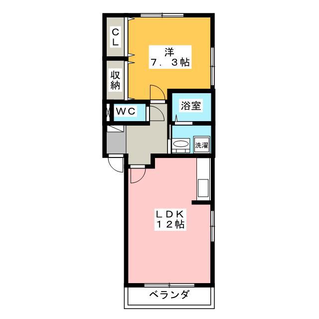 コンフォートライフ(1LDK/1階)の間取り写真