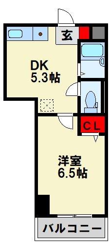 FAIREBRILLER黒崎(1DK/3階)の間取り写真