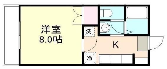 コンセルヴァトリオA棟(1K/2階)の間取り写真