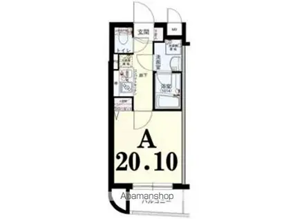 グリフィン横浜・桜木町六番館(1K/8階)の間取り写真