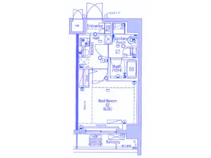 ラヴェニール東神奈川(1K/3階)の間取り写真