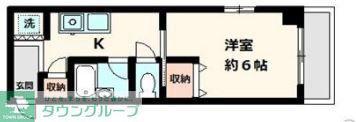 クレール和光(1K/2階)の間取り写真