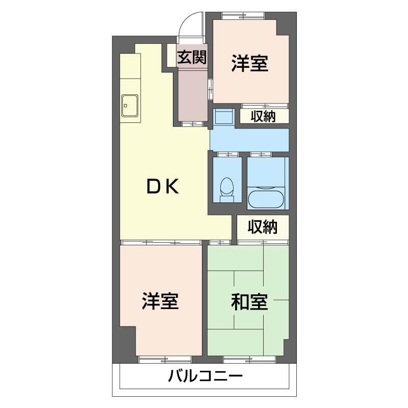 パークヒルズ(3DK/3階)の間取り写真
