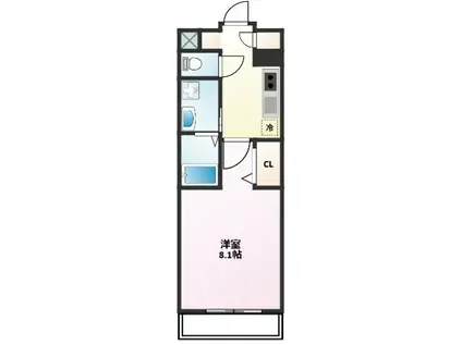 ジュエルガーデン(1K/3階)の間取り写真