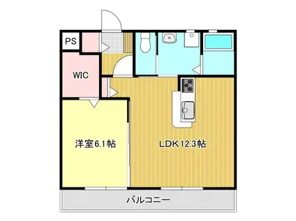 ル・リヴェール(1LDK/2階)の間取り写真