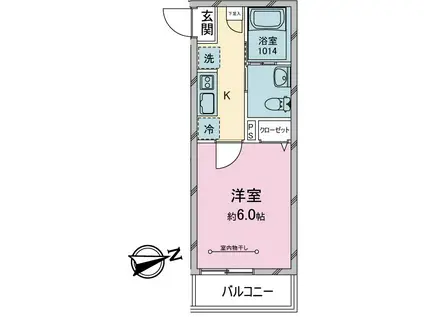 パル川越(1K/1階)の間取り写真