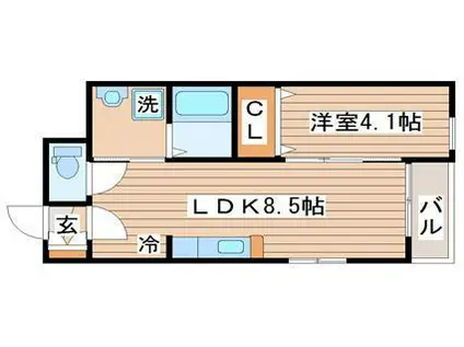 STORK(1LDK/1階)の間取り写真