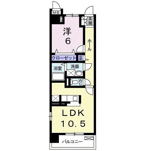 グラマシィー(1LDK/2階)の間取り写真