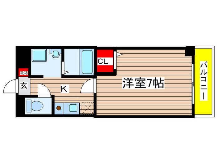マルシェ瑞穂(1K/2階)の間取り写真