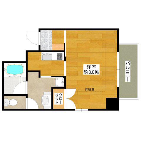 サンロワール江坂リュッセ(1K/5階)の間取り写真