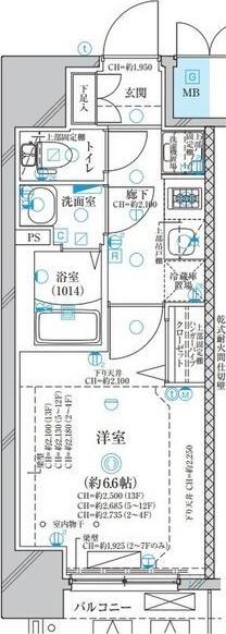 ディアレイシャス名古屋太閤通(1K/12階)の間取り写真