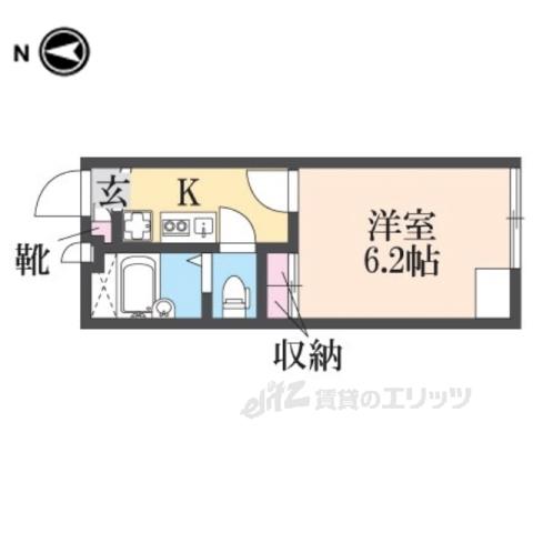 レオパレスオレオ(1K/1階)の間取り写真