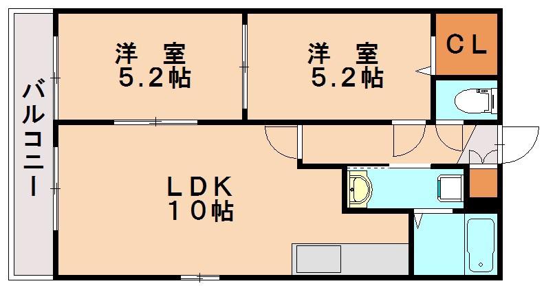 シャルマン2000(1LDK/1階)の間取り写真