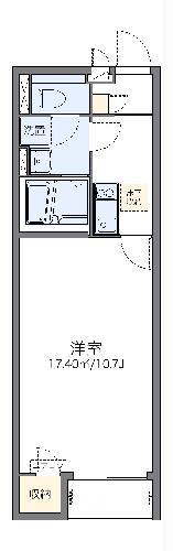 レオネクストパインツリー(1K/1階)の間取り写真