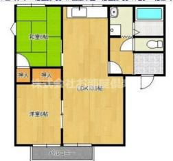 フレグランス南町(2LDK/2階)の間取り写真