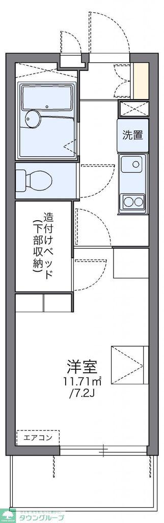 レオパレスルチェンテ(1K/2階)の間取り写真