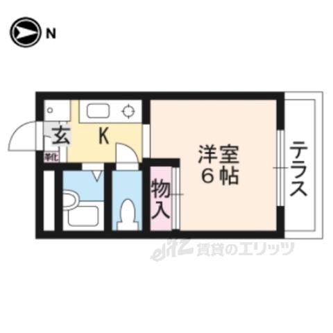 メゾンリッツ(1K/1階)の間取り写真