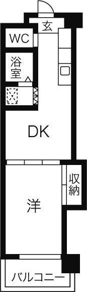 サンダンケ(1DK/2階)の間取り写真