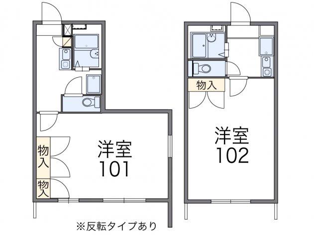 レオパレスピア(1K/2階)の間取り写真