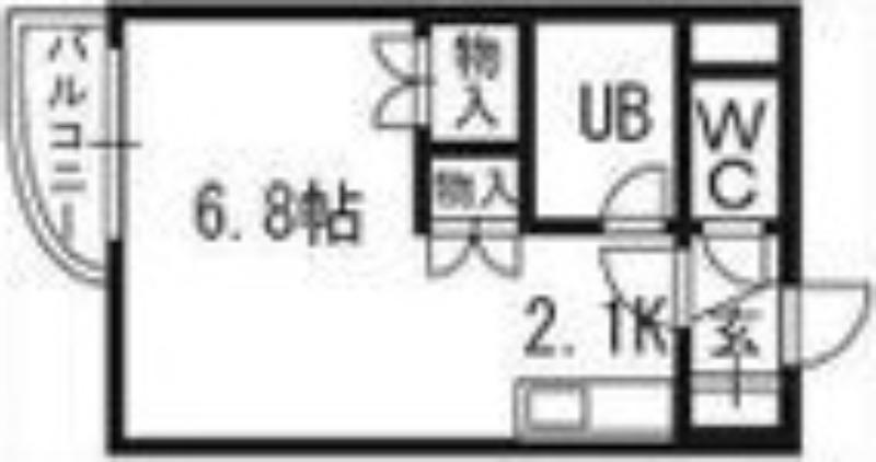 INOVE札幌北15条(ワンルーム/4階)の間取り写真