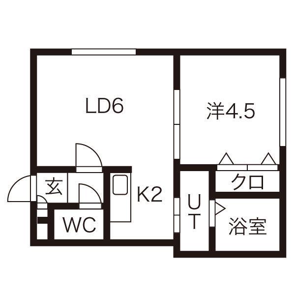 パークリュクスN18ロイヤルヴィラ(1LDK/3階)の間取り写真