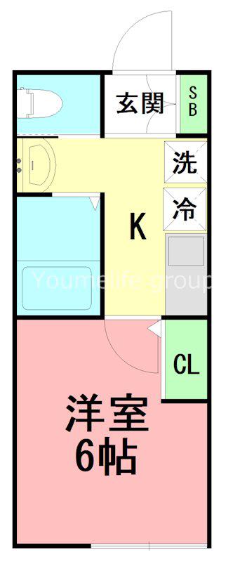 RISTIA海老名(1K/1階)の間取り写真