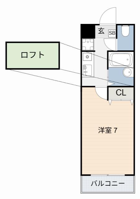 エクセルフジエ(1K/2階)の間取り写真