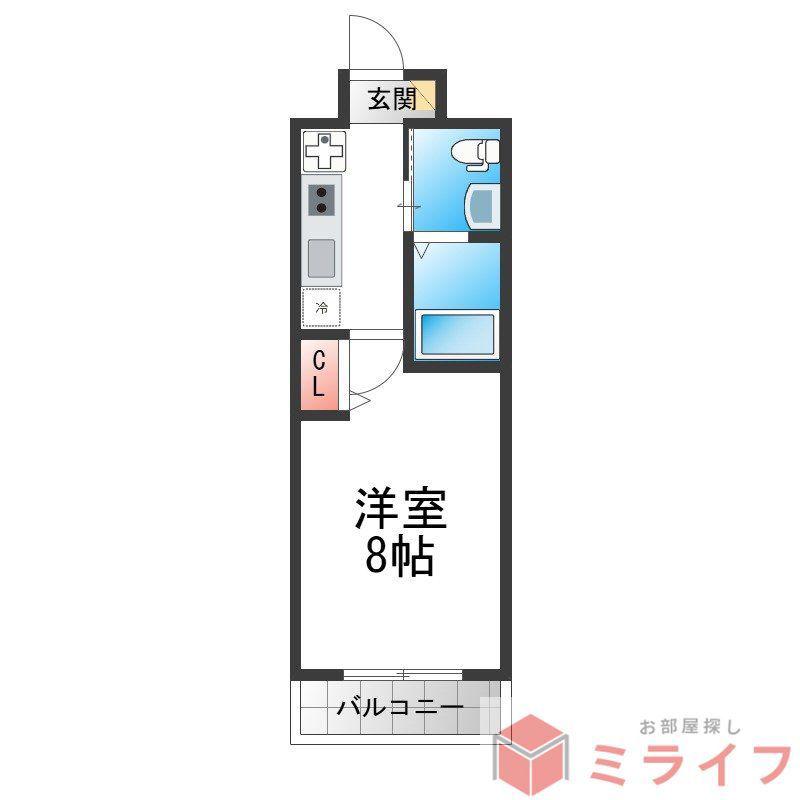Mプラザ緑橋(1K/7階)の間取り写真
